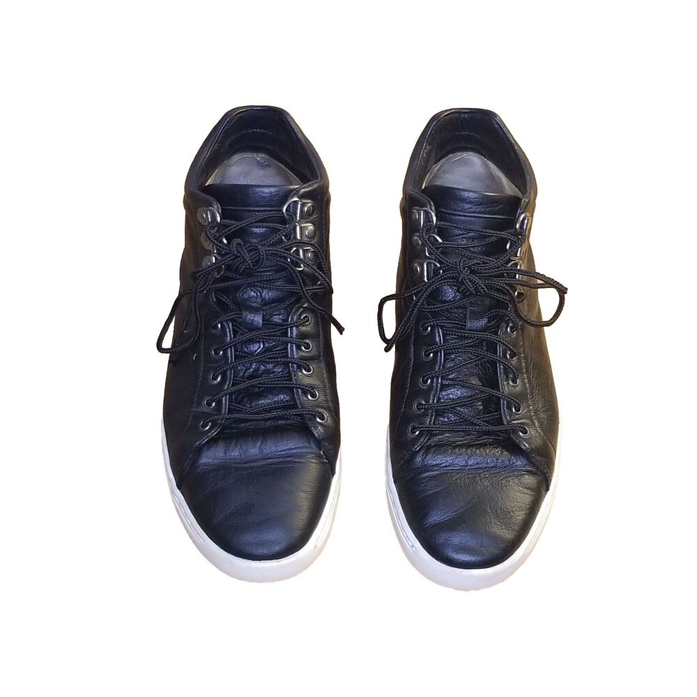 Rag & Bone Kent Sneakers Unisex Size 39 Black Leather High Top Shoes New York
